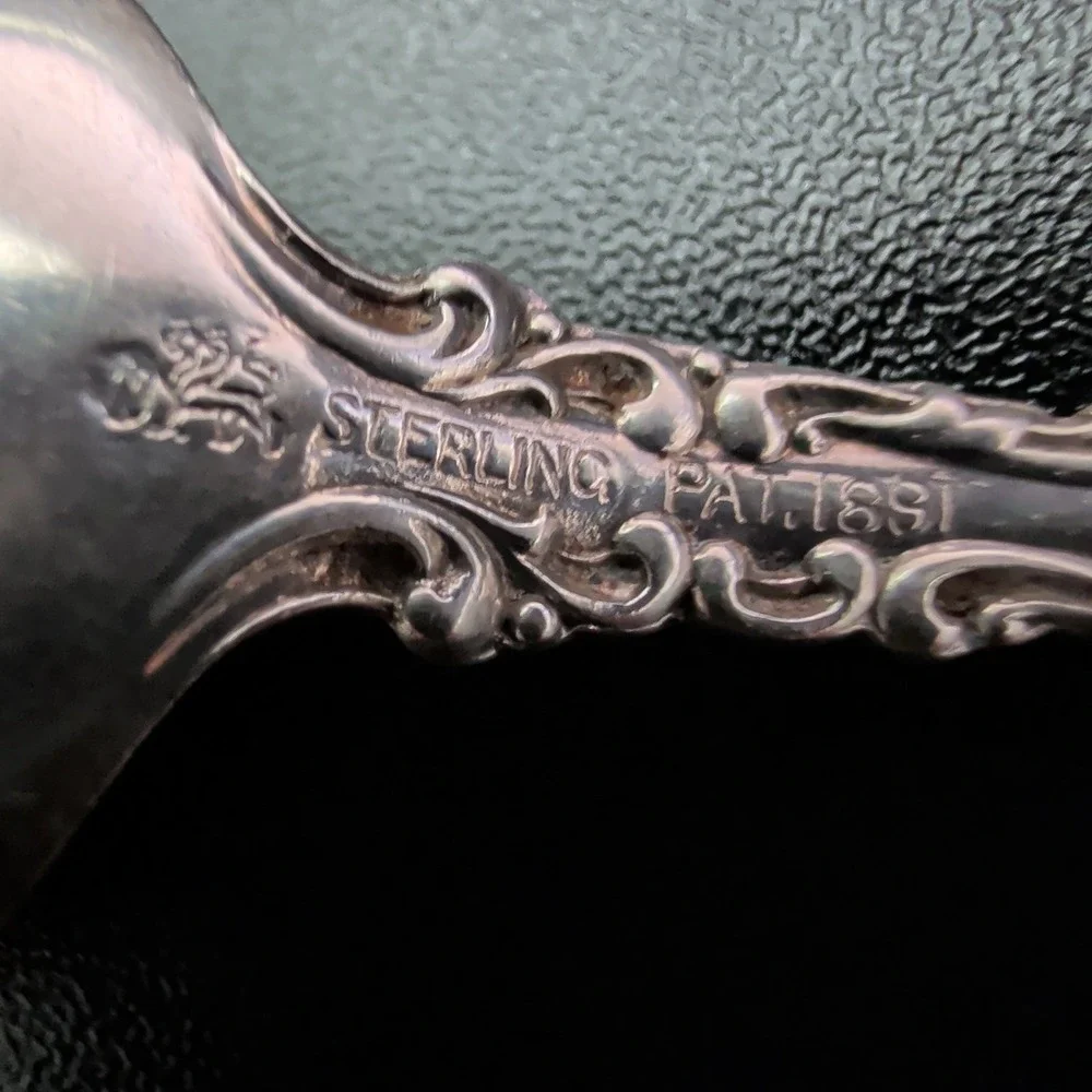 Gorham Louis  XV Sterling Silver Teaspoons Set 6 Monogram and dated Aug 7 1901